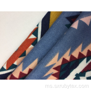 Spandex Hacci Polyester Brushed Print Fabric